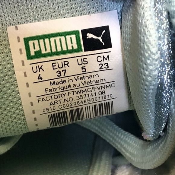 Puma Steeple GLITZ AOG Light Blue Glitter Size 5 - Picture 8 of 8